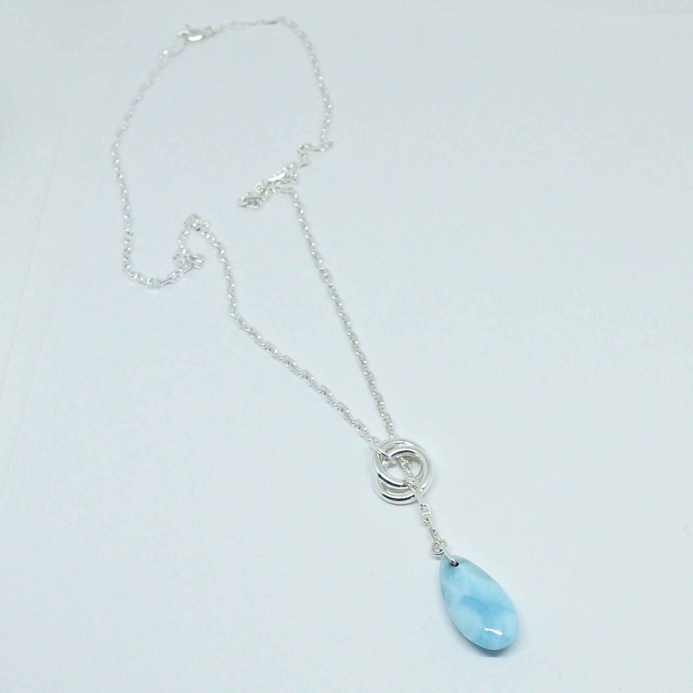 Sterling Silver and Larimar Necklace
